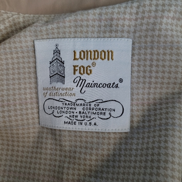 London Fog lined Trench / Rain Coat Made in USA Womens 6PET Excellent Like New - Picture 8 of 11